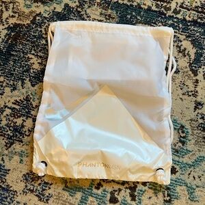 Nike Phantom White Drawstring Bag with Silver Accents
